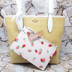 Small Tote Picnic In The Park Natural Kate Spade With Wristlet Beige